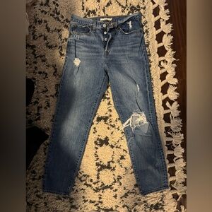 Levi's Wedgie Distressed Blue Boyfriend Jeans